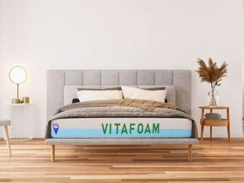 Matelas Vitafoam chambre design scandinave déco couche housse anti-acariens sommeil sain