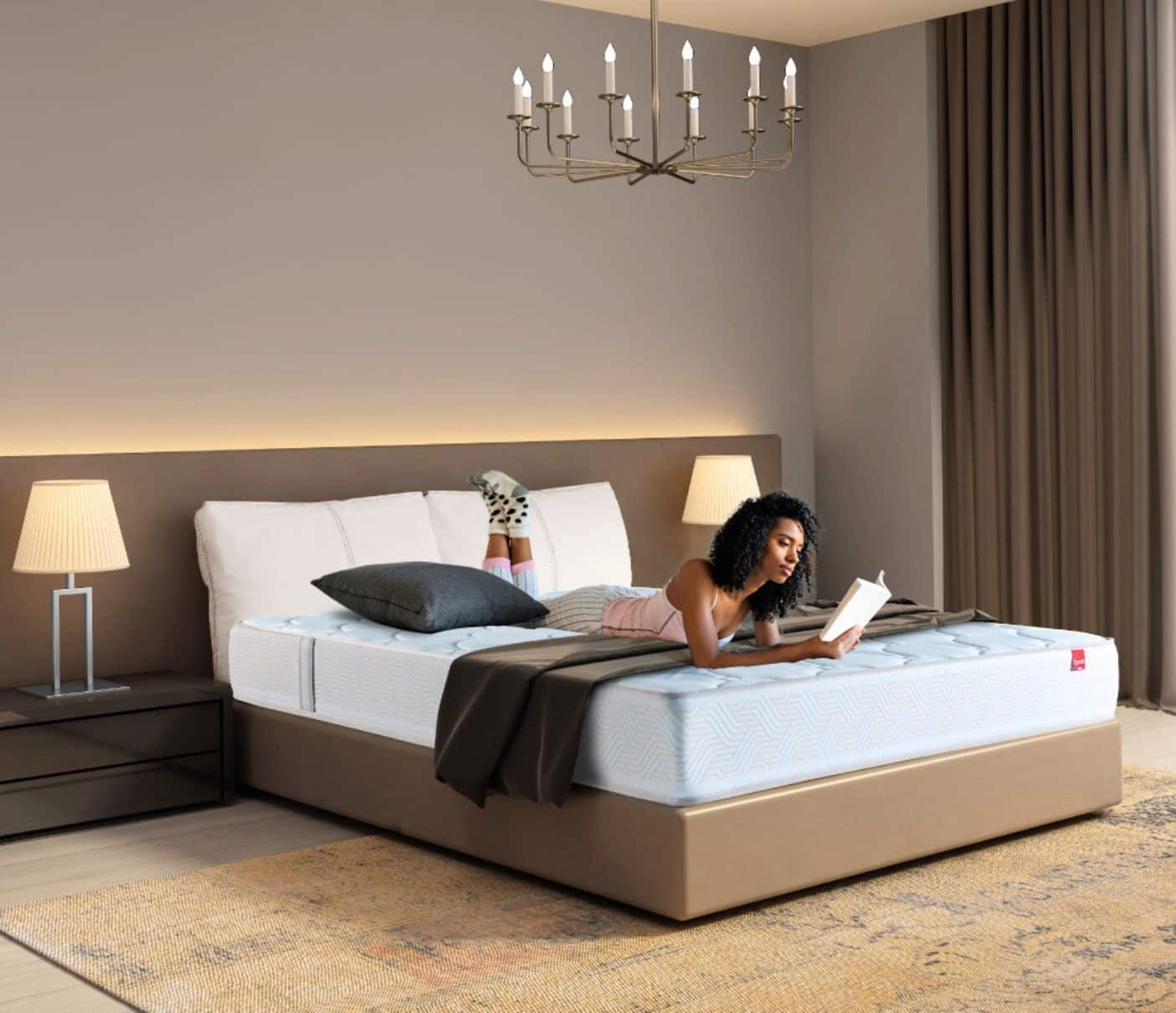 Femme dormant sur un matelas Vitafoam à Madagascar